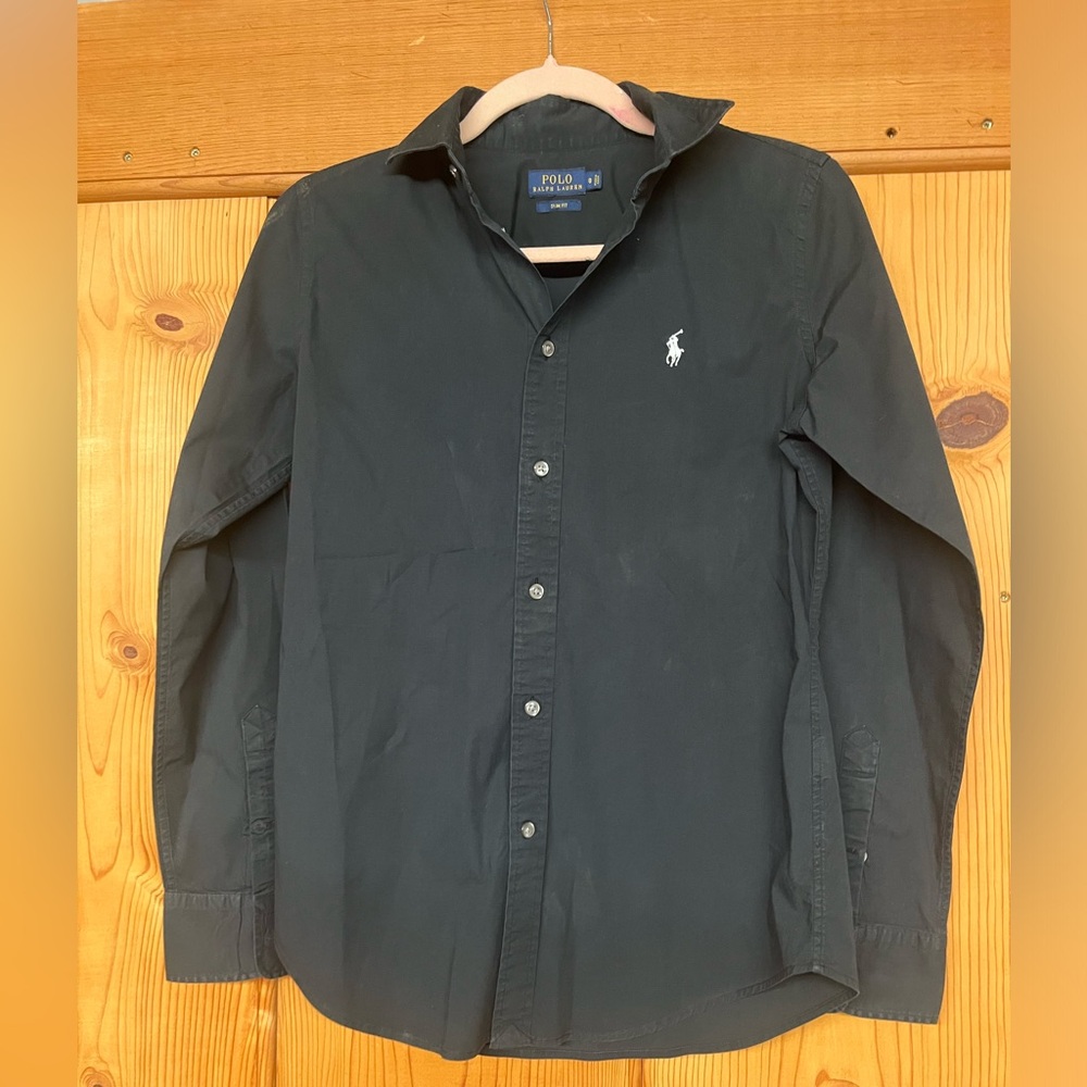 Polo Ralph Lauren Slim Fit Long Sleeve Collared Button Down Shirt - size 8